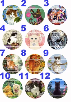 

Handmade Colorful picture Round Glass Cabochons Refrigerator magnet for Necklace Decoration and Phone Chain Accessaries160