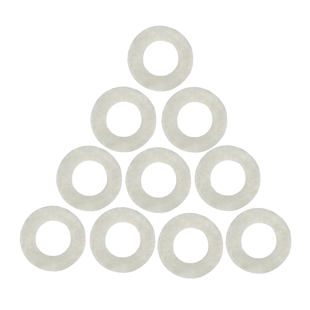 10 Pieces White Trumpet Pads for Trumpet Trombone Repair Replacement