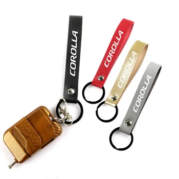 

Car Keychain Artificial Leather Rope PU Key chain for Toyota Corolla avensis auris hilux Car Key ring Accessories