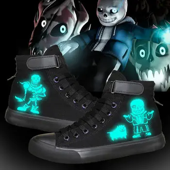 

anime Undertale Papyrus shoes Cosplay Halloween Papy shoes Undertale Papy High-Top Shoes Men women casual canvas shoes Cosplay