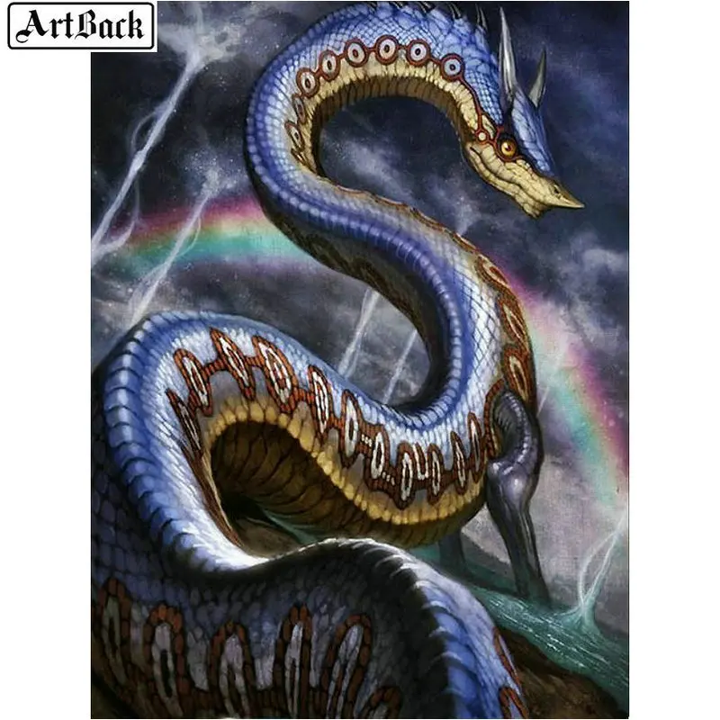Картина из страз ARTBACK 5d &quotсделай сам&quot питон дракон смола полная