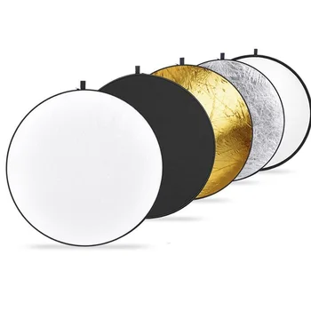 

110CM 5 In 1 Studio Portable Collapsible Light Reflector Accessories Nylon Multi Disc Durable Round Photography Lighting Tool