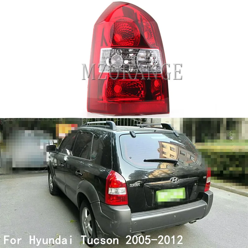 

MZORANGE For Hyundai Tucson 2005-2012 Taillight Rear Reverse Brake Fog Lamp Accessories Shell Replacement No Bulb