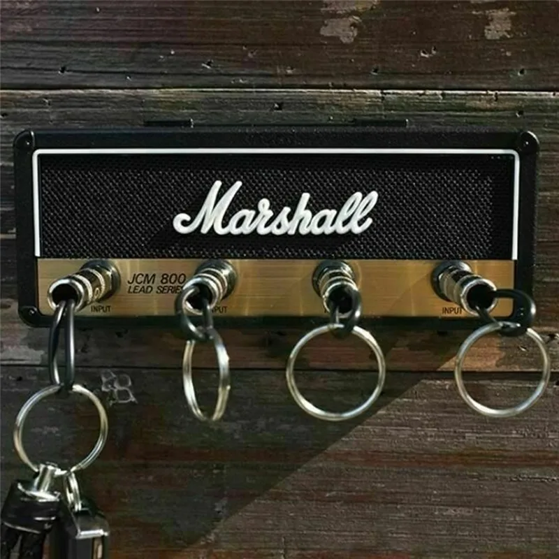 

Vintage Guitar Amplifier Key Base Key Hanger Key Storage 4 Accessories Fashion Key Chain Pendant Universal hook