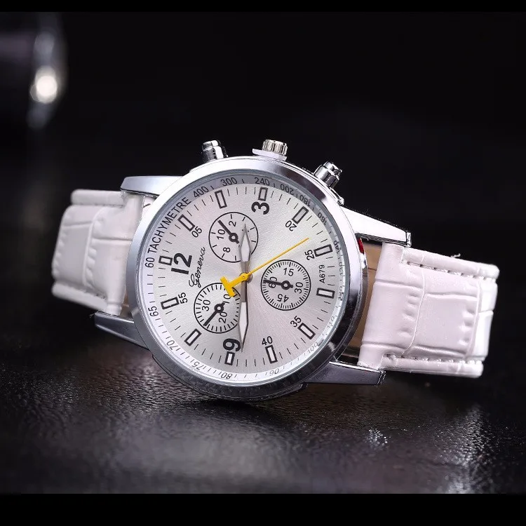 New Sport Wristwatches Men Luxury Crocodile PU Leather Analog Watches Men business yellow pin military Clock Relogio Masculino