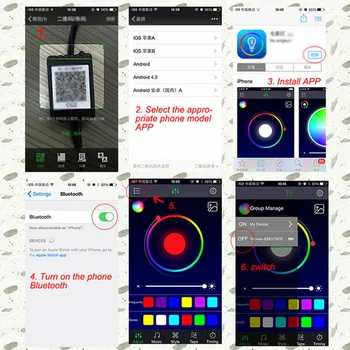 

Bluetooth LED Light Strip Decoration 360 degree App Control Lamp Bulbs Replacement