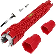 

8 In 1 Anti-slip Kitchen Repair Plumbing Tool Flume Wrench Sink Faucet Key Plumbing Pipe Wrench Bathroom Wrenches Tool Sets 2021