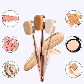 

1Pcs Make up Tooth Brush Shape Makeup Brushes Set Multifunction Foundation Brush Kits Gold Golden For Lady Women