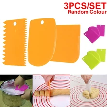 3 шт./лот скребок для крема неправильные зубные края DIY скребок для украшения торта помадка, кондитерские изделия ножи, выпечка шпатели инструменты