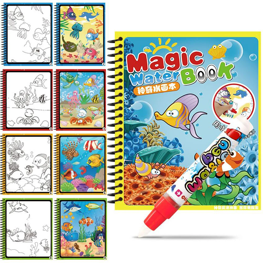 Детские игрушки для рисования, альбом с граффити, детские книги для рисования водой, Обучающие многоразовые доски для рисования - Цвет: A3