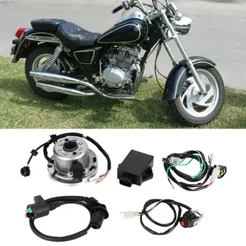 

Start Ignition Switch Trail Dirt Bike Magneto Stator Regulator Wiring Harness Kit Fit for LIFAN W150cc On-Off Switch Push