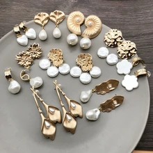 Висячие жемчужные серьги Pendiente текстура современные женские трендовые ювелирные изделия