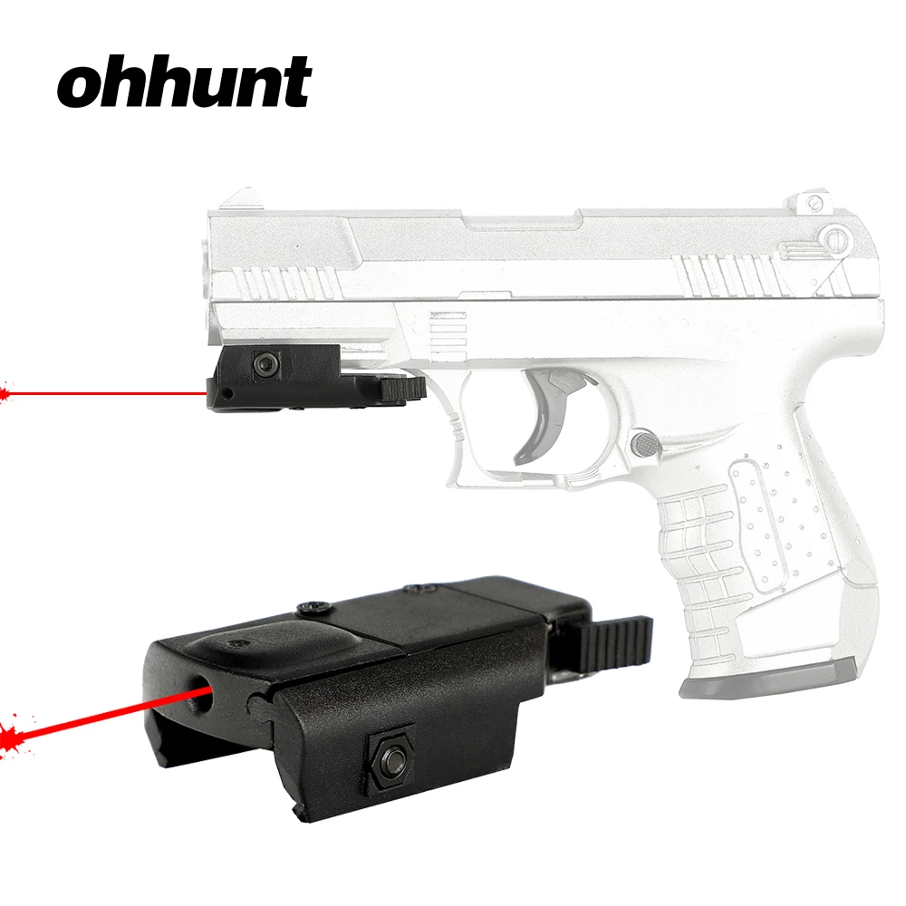 

ohhunt Hunting Red Dot Laser Mini Compact Red Laser Sight with 21mm Picatinny Rail Mount for Tactical Riflescope Pistol