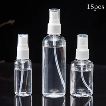 

15Ps 30/50/100Ml Travel Transparent Plastic Perfume Atomizer Empty Misty Spray Bottle