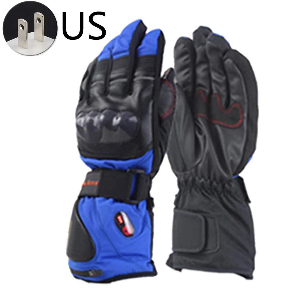 

1 Pair Skiing Warm Anti Slip Outdoors Rechargeable Adjustable Winter Electric Heated Gloves Hiking TouchScreen Waterproof Nylon