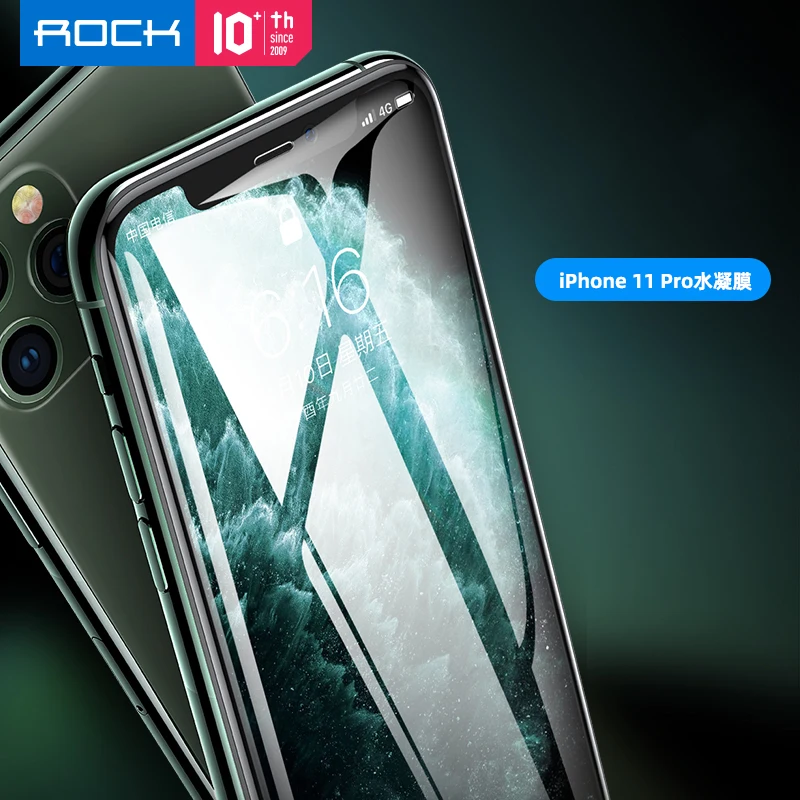 ROCK 2 шт для iPhone 11 Полная защита экрана Гидрогелевая Защитная пленка 11Pro полное