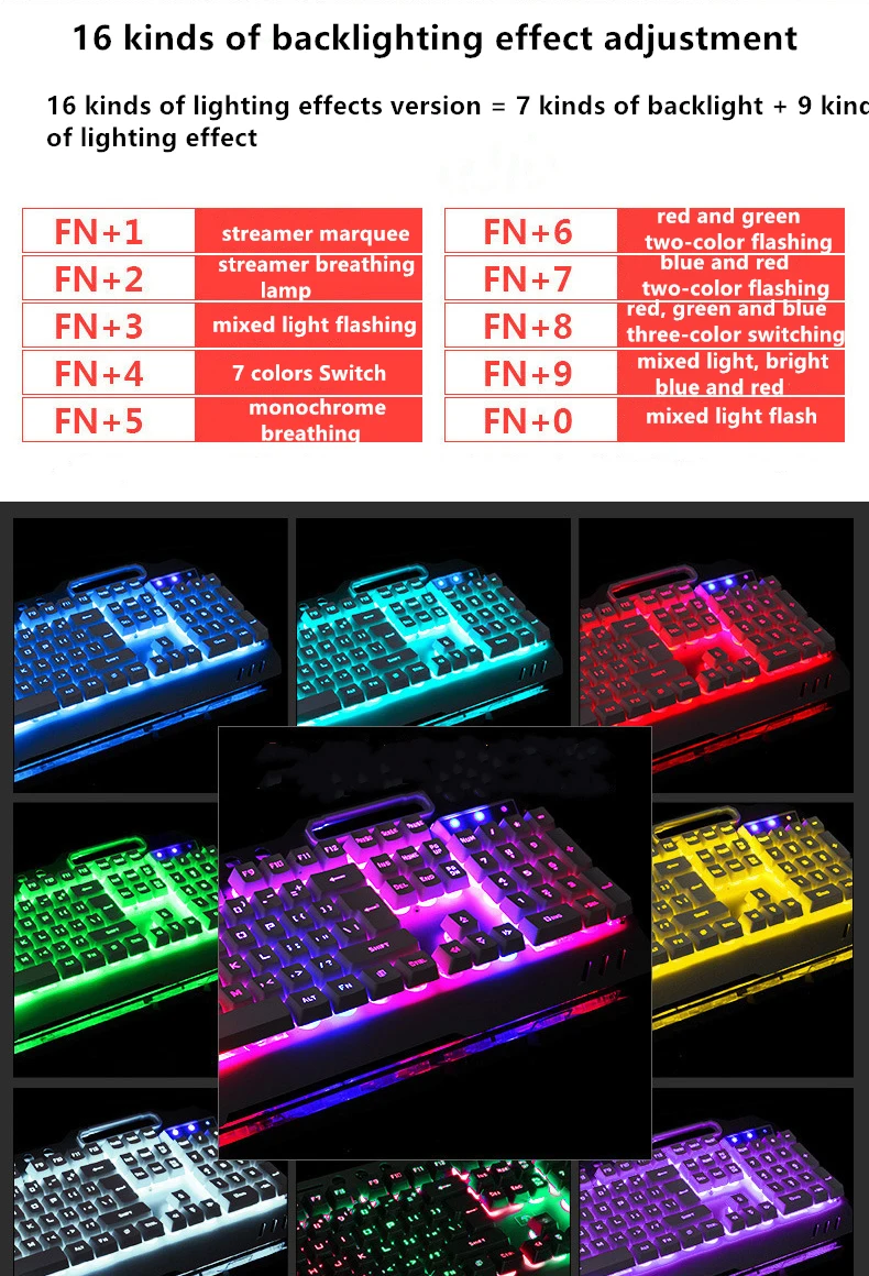 Игровая механическая клавиатура с мышью Проводная клавиатура RGB подсветка Механическая геймерская клавиатура с мышью для настольного планшета