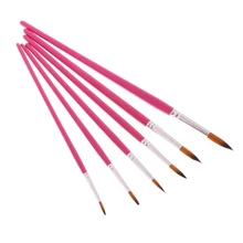 6 шт набор кистей для рисования нейлоновые волосы круглые кончики акварельные масляная Акриловая картина