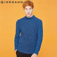 Giordano мужской вязаный свитер с круглым воротом, имеется несколько цветовых решений данной модели