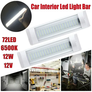 

2Pcs 12V-85V Car Interior Led Light Bar Dome Roof Ceiling Reading Light Working Lamp for Car Camper Trailer Trunk Ship