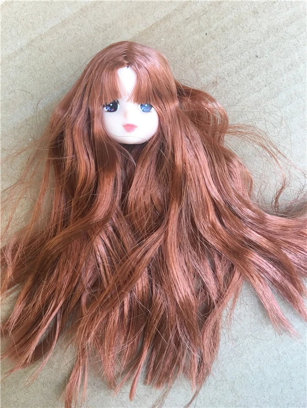 Licca Doll Head Princess DIY Toy Rare Collection Long Hair Doll Parts 1/6 Princess Doll Accessories Colorful Hair Doll Heads