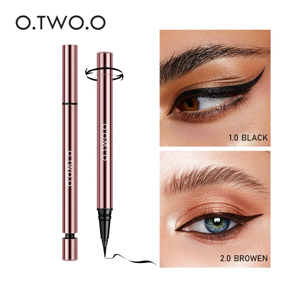 O.TWO.O Ink Color Liquid Eyeliner Pen Waterproof Long Lasting Black Brown Eye Liner Pen Profissional Eyeliner Delineador de ojos O.TWO.O Ink Color Liquid Eyeliner Pen Waterproof Long Lasting Black Brown Eye Liner Pen Profissional Eyeliner Delineador de ojos