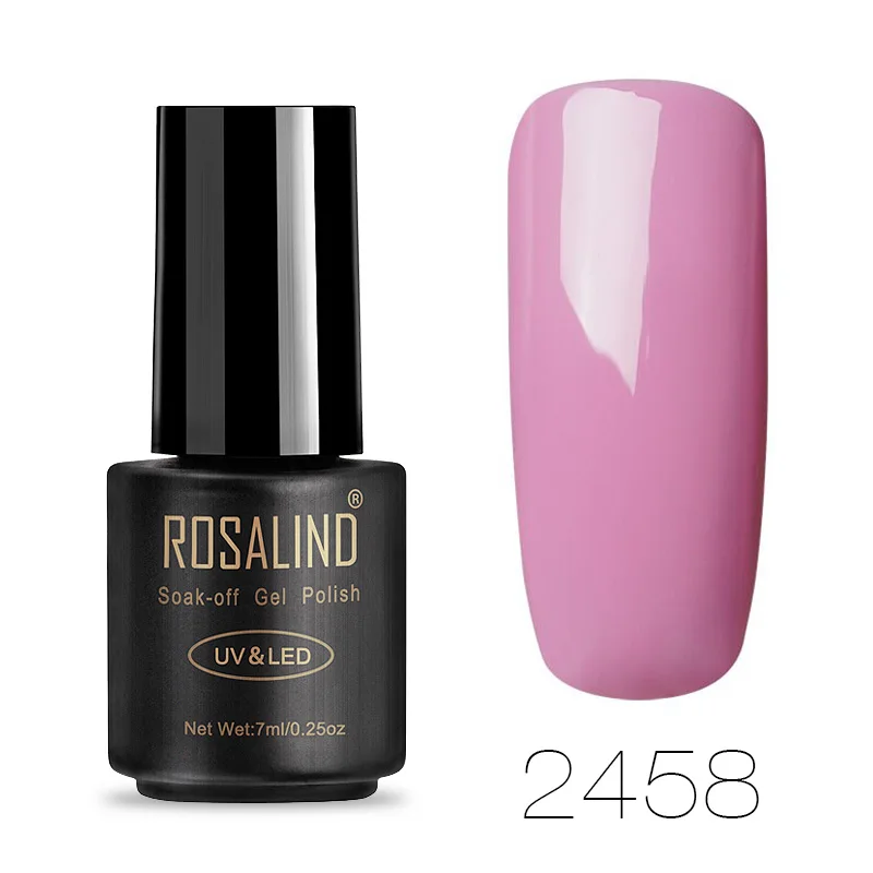 RA2458 ROSALIND Розовый фиолетовый серия гель лак для ногтей все для маникюра ногти маникюр Топ База Набор дизайн ногтей гель лаки - Цвет: RA2458