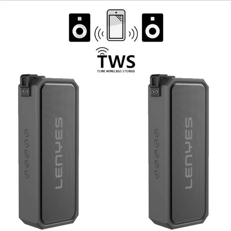 

TWS 20W Wireless Bluetooth Speaker IPX7 Waterproof Speaker Subwoofer Stereo Portable Speaker Music Player Support TF Card
