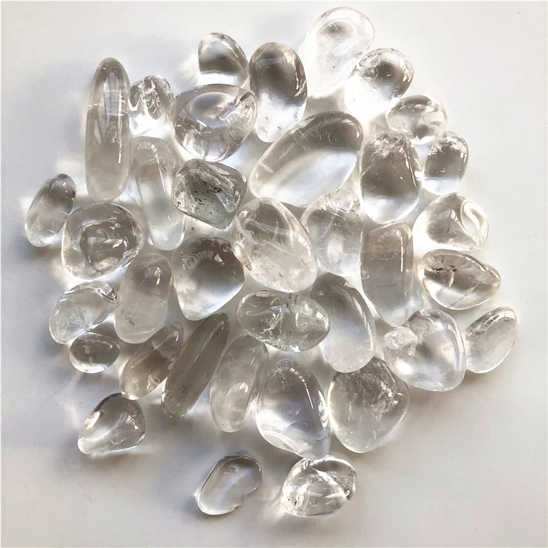 Drop Shipping 100g 15-30mm Natural White Crystal Rock Quartz Tumbled Aquarium Flowerpot Stones and crystals | Дом и сад