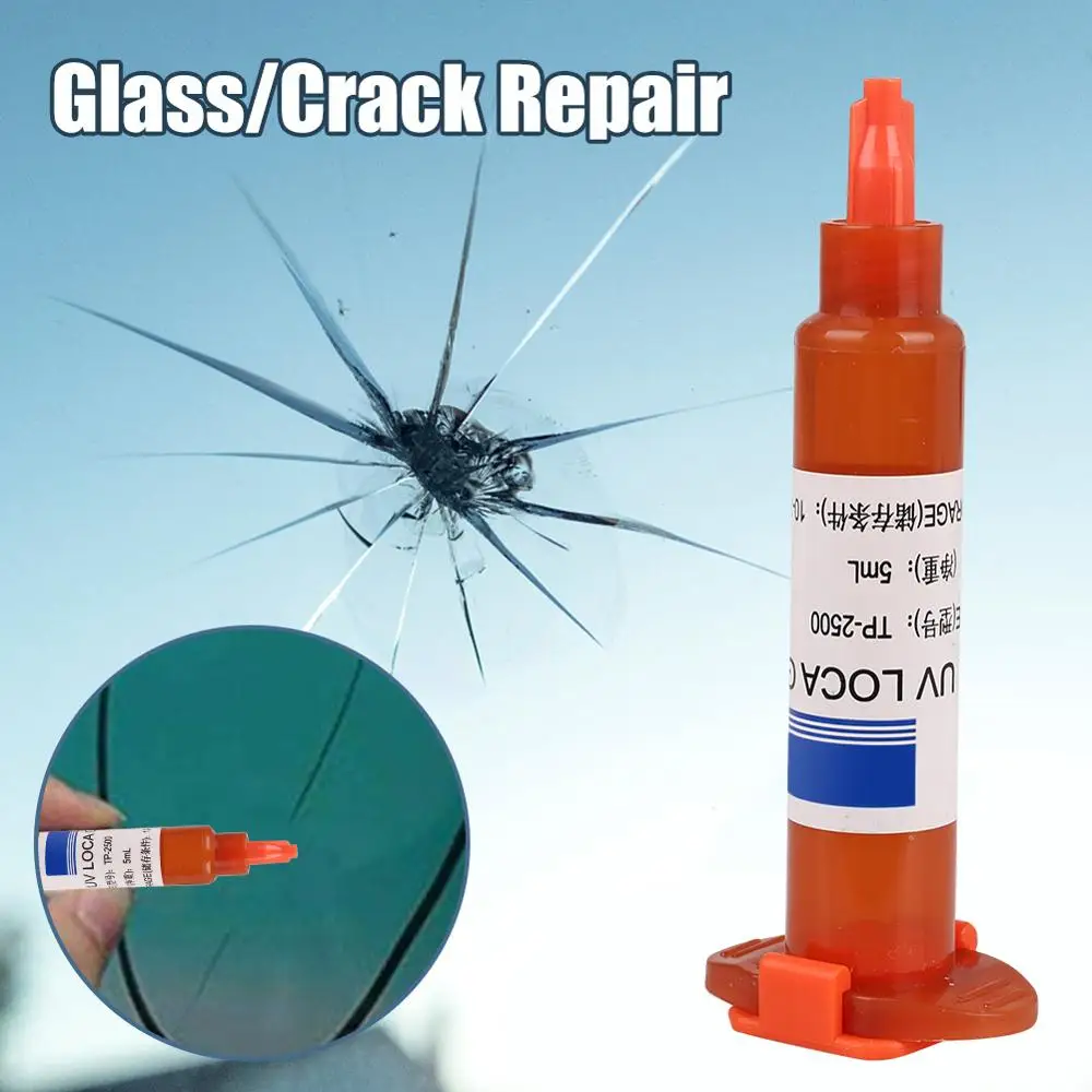 

UV Glue Optical Clear Glue Window Repair Tool for Repair Long Crack Glass Broken Crack Qucikly Restore Window or Screen