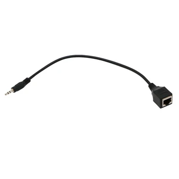 

3.5mm Male Jack TRS Audio Cable To RJ45 Socket Ethernet Adapter Wire Line