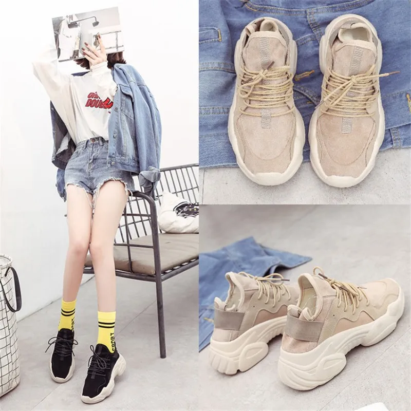 SNURULAN/Новая повседневная обувь; женские кроссовки в Корейском стиле; женская дышащая сетчатая обувь со шнуровкой; Chaussure Femme; обувь для девочек