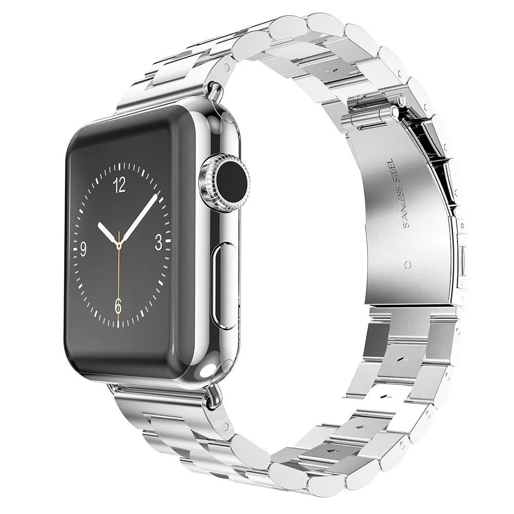 Correa de acero inoxidable para Apple Watch, correa de Metal de 42mm y 38mm para pulsera de 40mm y 44mm, correas para reloj iWatch Series SE 6 5 4 3 2 1