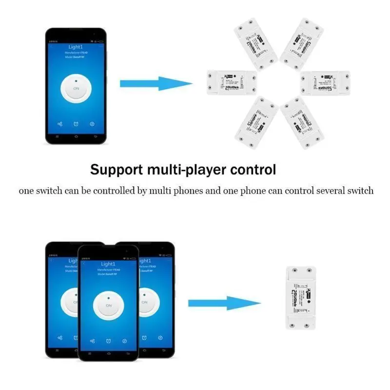  Sonoff ITEAD Basic R2 Wifi Smart Switch Support eWelink APP Wireless Home automation Compatible wit - 4000242215360