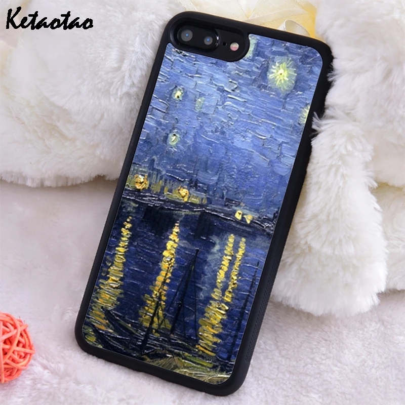 Силиконовый ТПУ чехол для телефона Ketaotao Van Gogh Notte Stellata Tela iPhone 6S 7 8 Plus 5S SE X XS XR 11 PRO MAX
