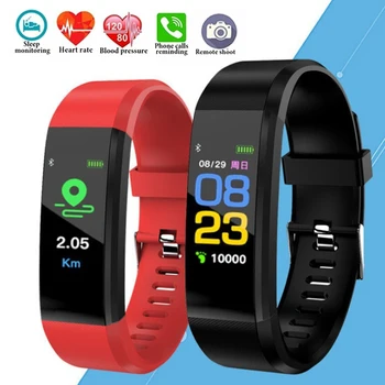 

Smart Bracelet 115 Plus Smart Wristband Fitness Tracker Waterproof Blood Pressure Pedometer Activity Monitor Smart Watch Bands
