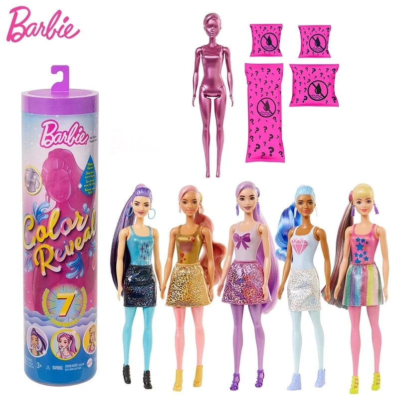 Original Barbie Doll Girls Color Reveal Darbie Accessories Doll Baby Girls Toys Figure Blind Box Foodie Scent Toys for Girls