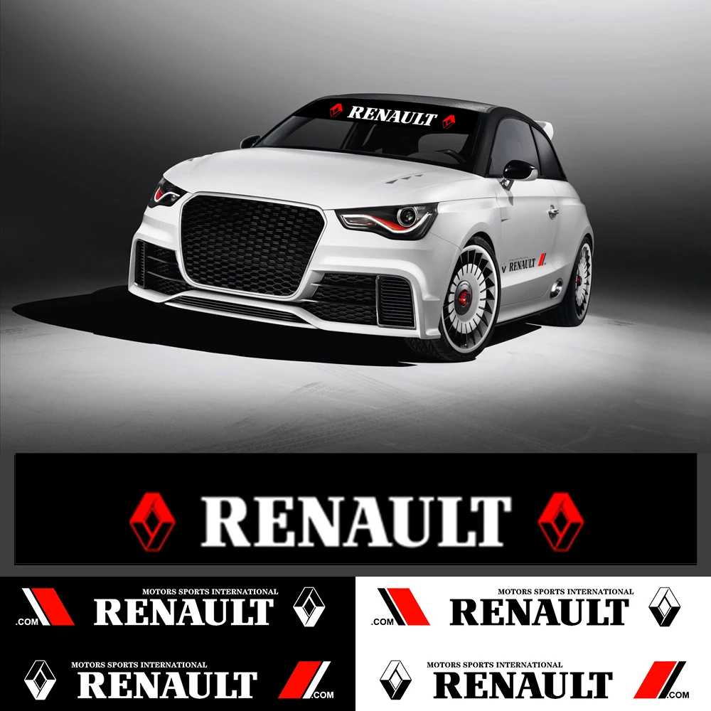 

Auto Accessories Front Windshield Stickers Banner Decal Racing Film Car Styling For Renault Twingo Clio Captur Megane 2 3 Kadjar