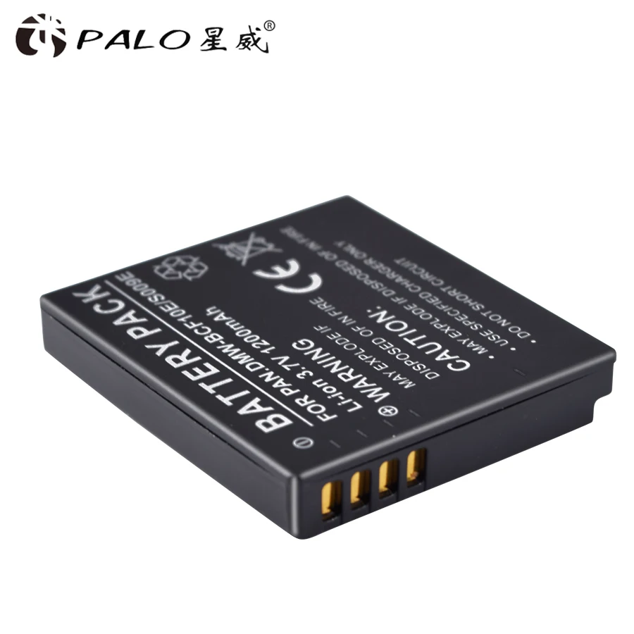 PALO 3,7 V 1200mAh DMW-BCF10 DMW BCF10E BCF10 Аккумулятор для камеры Panasonic CGA-S106 S106B S/106C S/106D S/106B