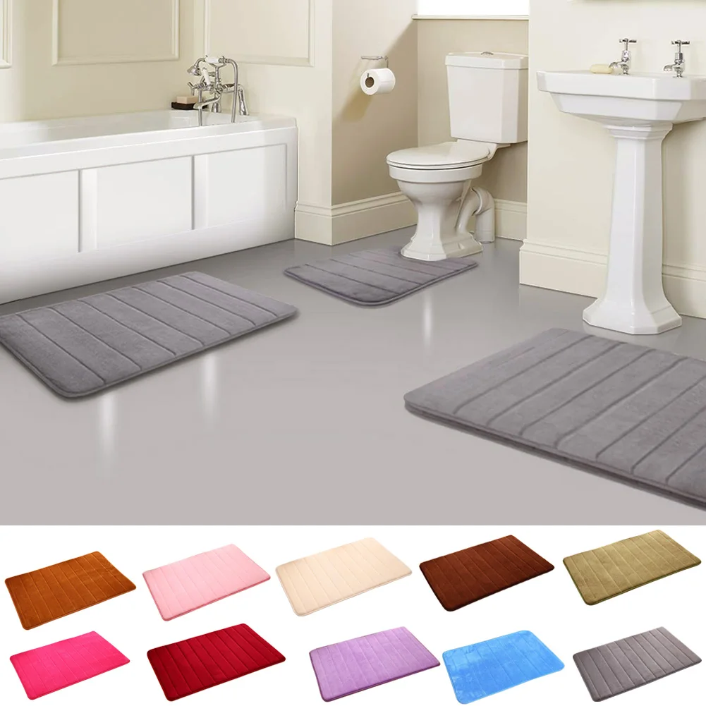 Пены памяти коврик для ванной мягкий сильный абсорбент нескользящий толстый пол коврик в ванную комнату JAN88