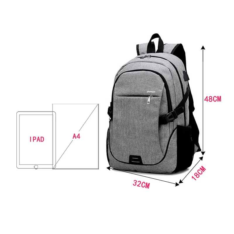 Litthing, мужской рюкзак, брендовая сумка, 15,6 дюймов, ноутбук, Mochila, мужской водонепроницаемый рюкзак, школьный рюкзак, 32*18*48 см