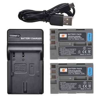 

DSTE 2pcs EN-EL3E en-el3e Camera Battery with USB Charger for Nikon D70 D70S D80 D90 D100 D200 D300 D300S D700 Camera