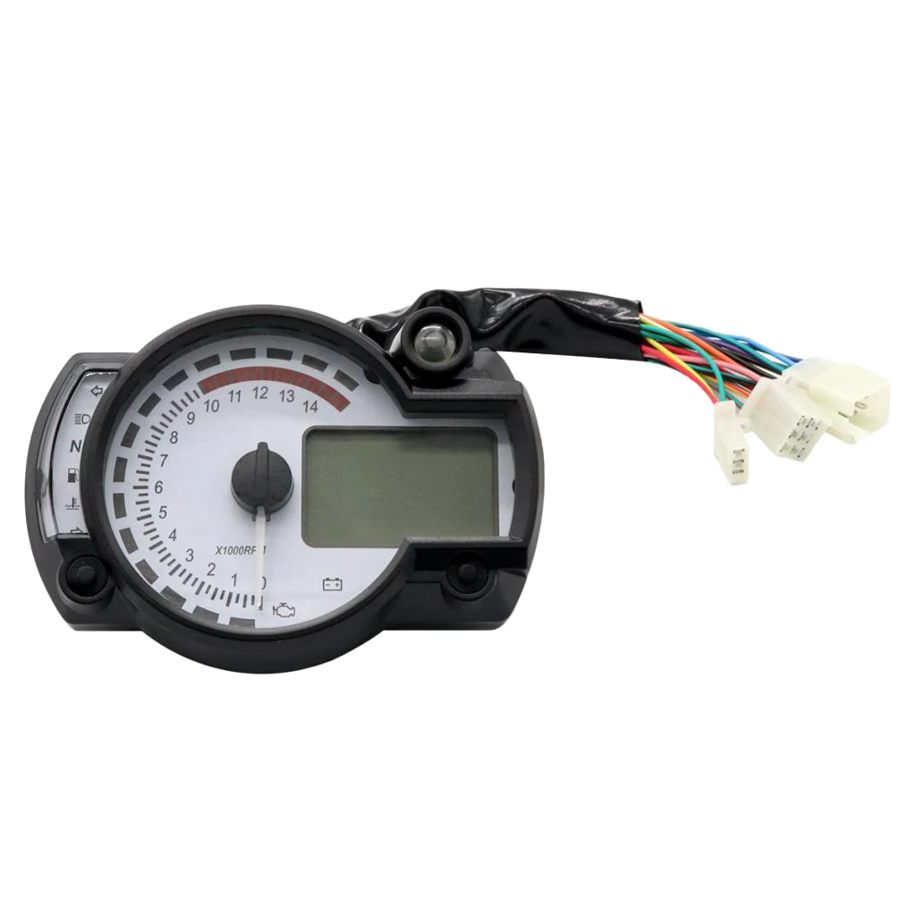 Universal 15000 RPM 299 KMH MPH Digital Odometer Speedometer Tachometer for Motorcycle