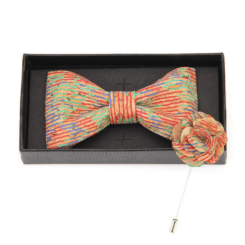 

Colorful Cork Wooden Bow Tie camisas mujer Floral Bowtie modis gravata ties for men cravate homme noeud papillon chemise femme