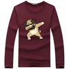Hommes coton à manches longues T-shirts mode Animal chien imprimer Hipster drôle t-shirt été décontracté rue Hip-hop t-shirt homme haut ► Photo 2/6