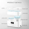 LIFE ELEMENT Lunch Box Electric Xiao Heated Lunchbox Heated Food Container Timing Multifunctional Ceramic Liner Double Layer 6