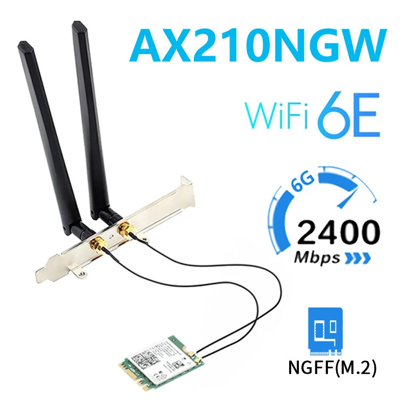 Трехдиапазонная беспроводная сетевая карта для ноутбука Intel AX210NGW 802.11AX AX200 Wi-Fi 6E 5374