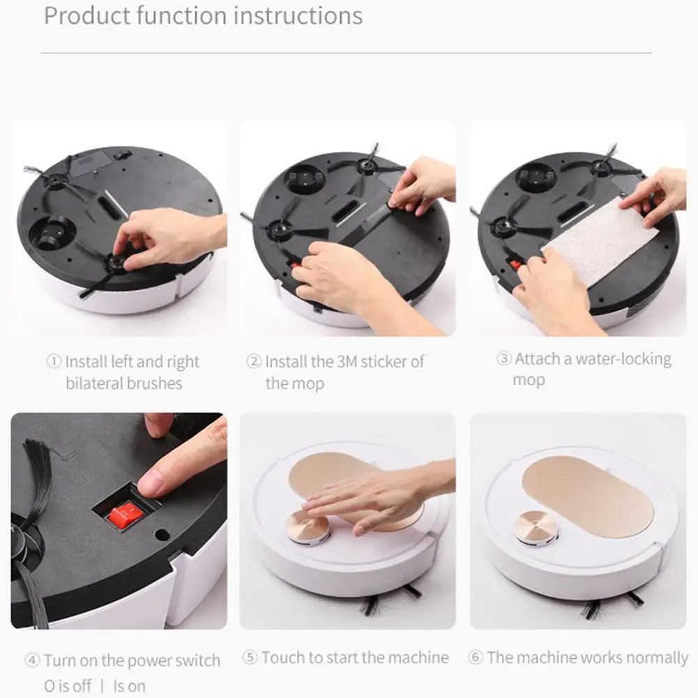 New Robot Vacuum Cleaner Es300 App Versions 2000Pa Powerful Suction 3000Mah Bettery Dry Wet