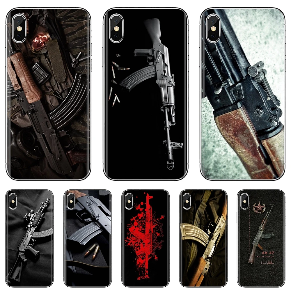 Надежный и прочный красивый силиконовый чехол с винтовкой AK47 для телефона Huawei Mate