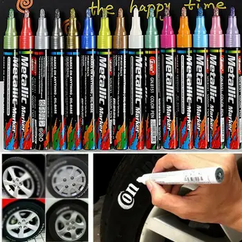 

Permanent Tyre Paint Pen Car Motorcycle Bike Creative Rubber/Metal/Glass/Wood Colourful Pen Marker Paint Oil Waterproof Tyr R2Z4